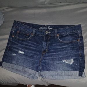 American eagle mid-rise distressed shorts